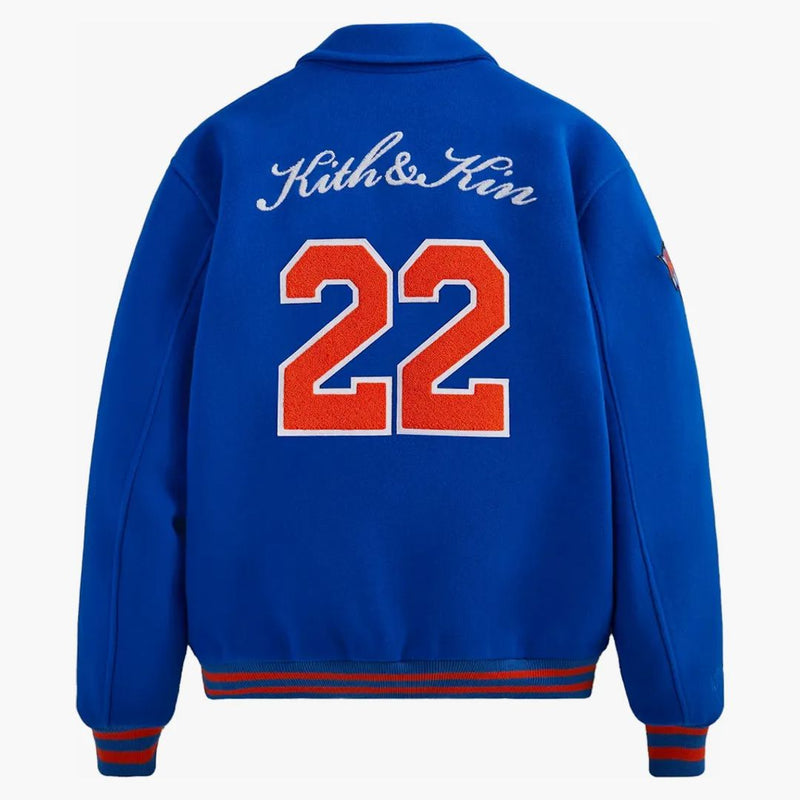 Kith New York Knicks Wool Coaches Jacket Royal