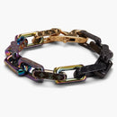 Louis Vuitton Chain Bracelet Engraved Monogram Colors Black/gold/multicolor