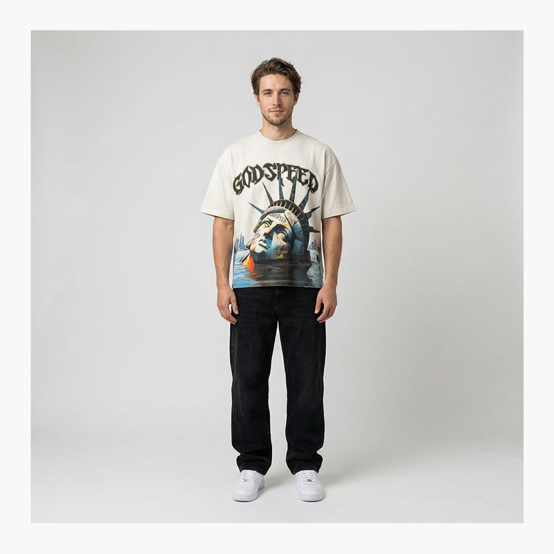 Godspeed Sunken Liberty T-Shirt Bone