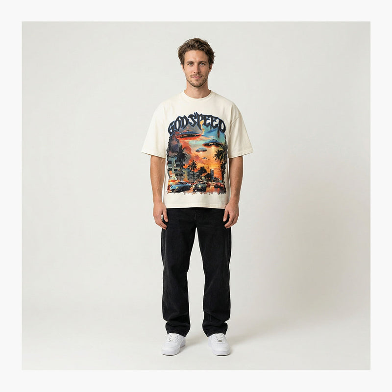 Godspeed Miami UFO T-Shirt Cream