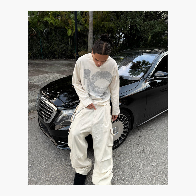 Triple Sevens Room Service Long Sleeve Tee White