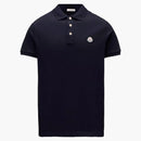 Moncler Logo Polo Shirt Navy Blue