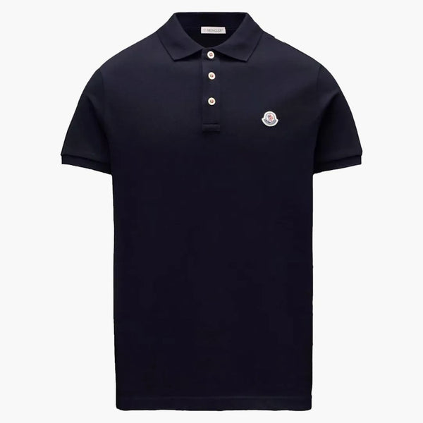 Moncler Logo Polo Shirt Navy Blue
