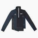 Nike X Sacai Women's Half Zip Running Jacket Black/Dark Obsidian
