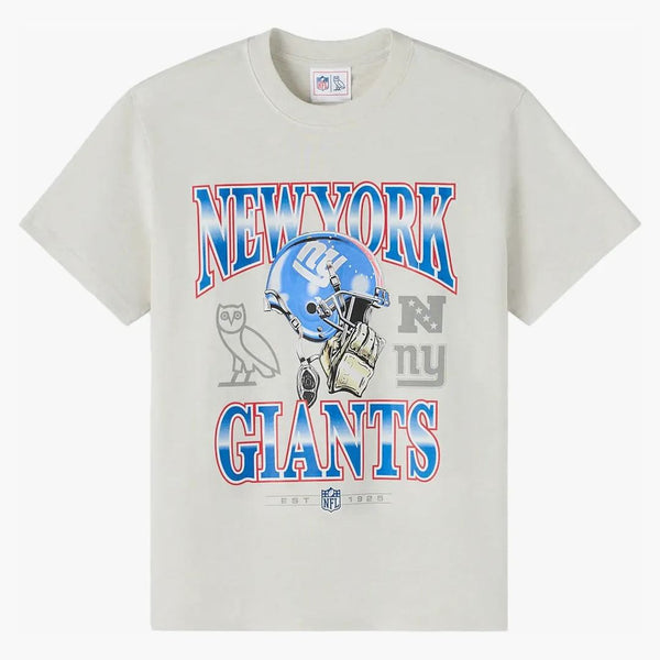 Ovo x NFL New York Giants Graphic Team T-Shirt Ash Heather Grey
