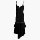 Rokh H&M vrstvené asymmetrické šaty černé