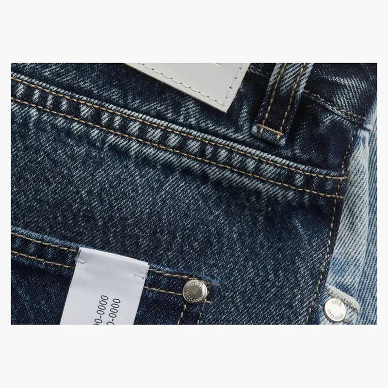 Rokh H&M Two-toned baggy jeans Light Denim Blue/Denim Blue