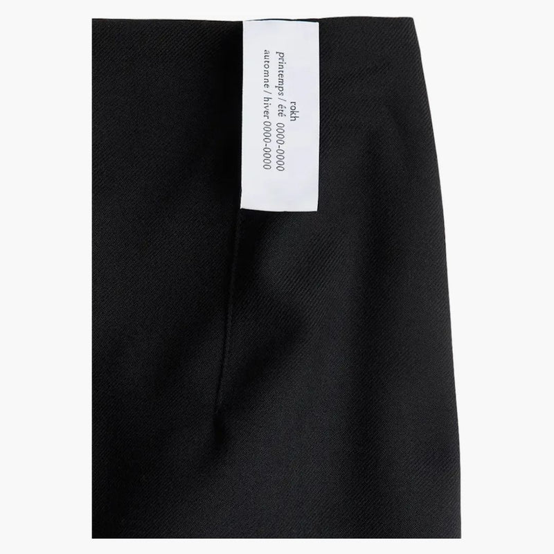 Rokh H&M vlněná asymetrická sukně černá