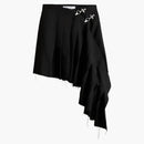 Rokh H&M Wool-Blend Asymmetric Skirt Black
