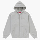 Supreme Crest Zip Up Hooded Sweatshirt Heather Grey
