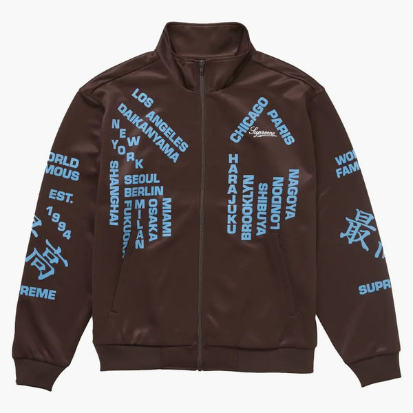 Supreme Worldwide Tricot Track Jacket Brown Brown