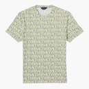 Versace Allover Logo T-shirt Blue/yellow