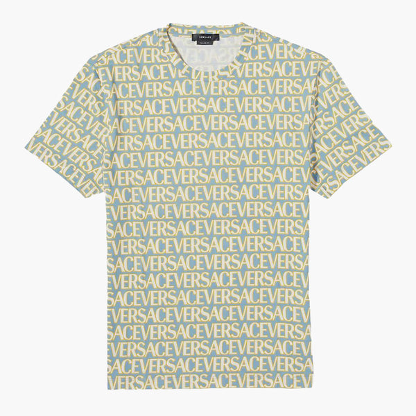 Versace Allover Logo T-shirt Blue/yellow