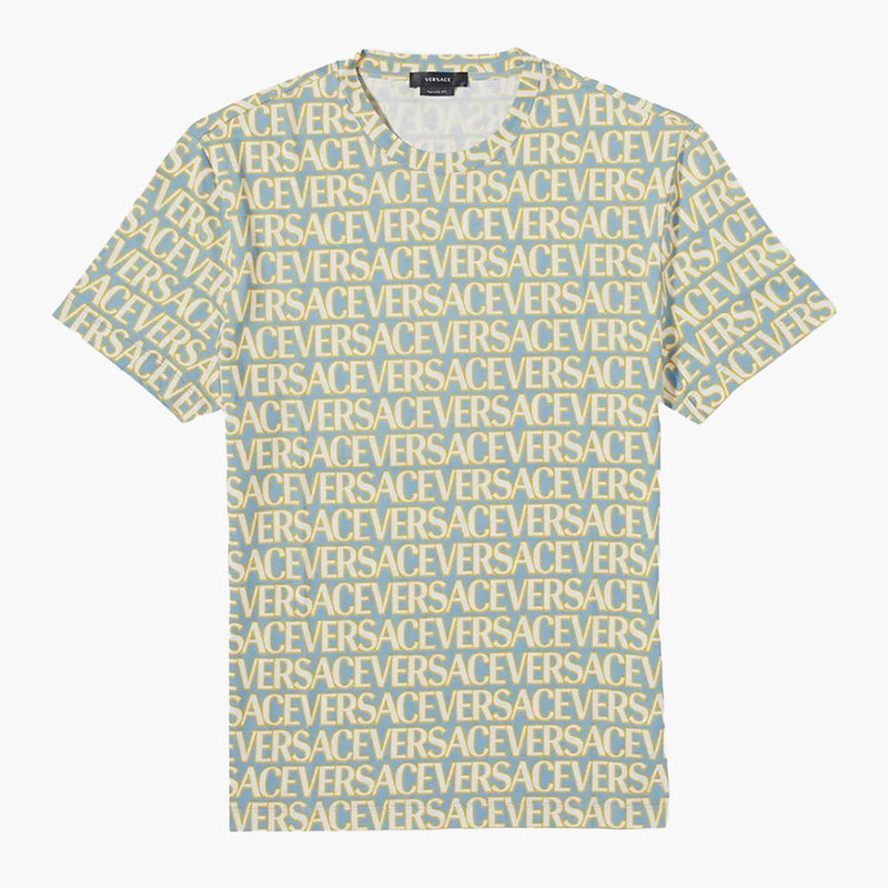 Versace Allover Logo T-shirt Blue/yellow