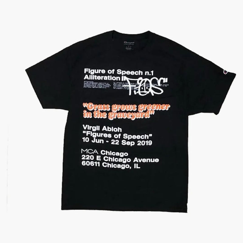 Virgil Abloh McA Figures of Speech Grass Graveyard (Blue Text) Tea Black