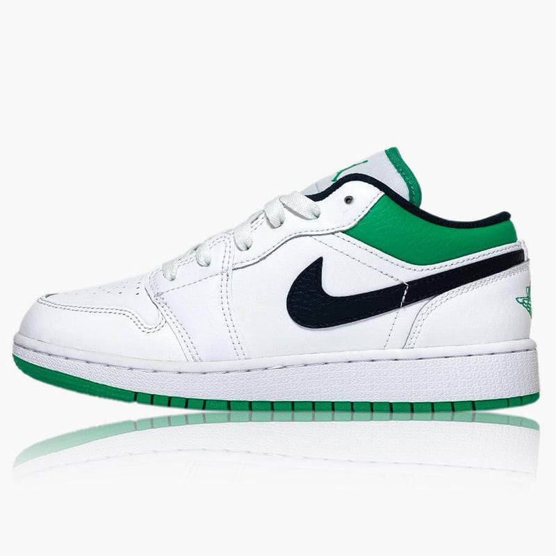 Air Jordan 1 Low White Lucky Green (GS)