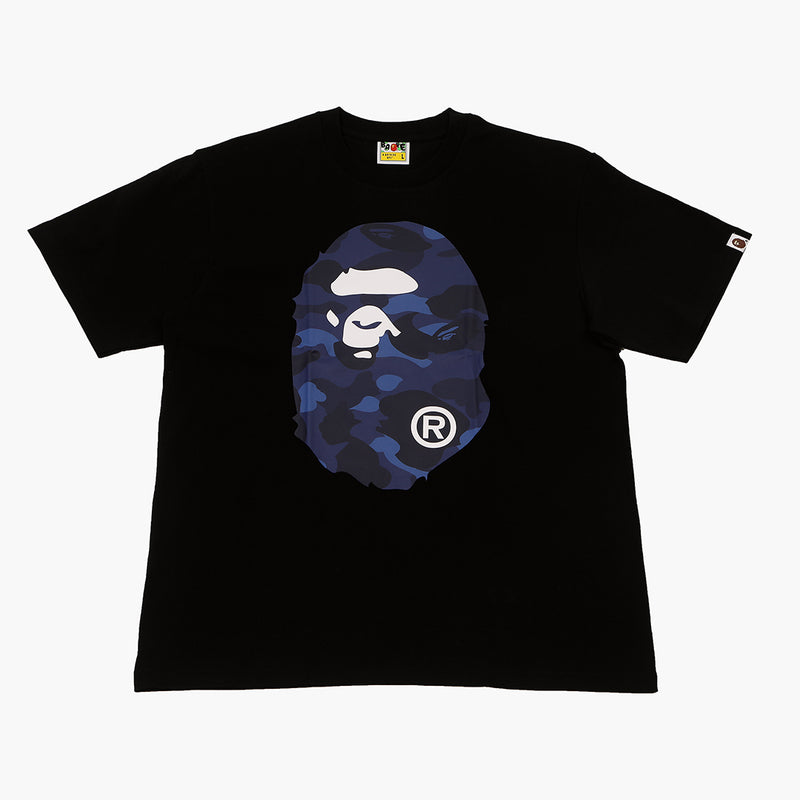 BAPE Color Camo Big Ape Head T-Shirt Black Navy Camo