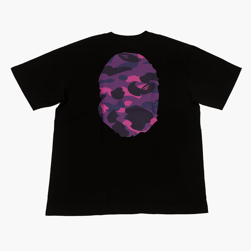 BAPE Color Camo Big Ape Head T-Shirt Black Purple Camo Rückseite