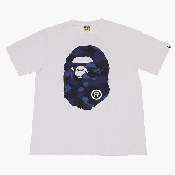 Blue camo hot sale bape shirt