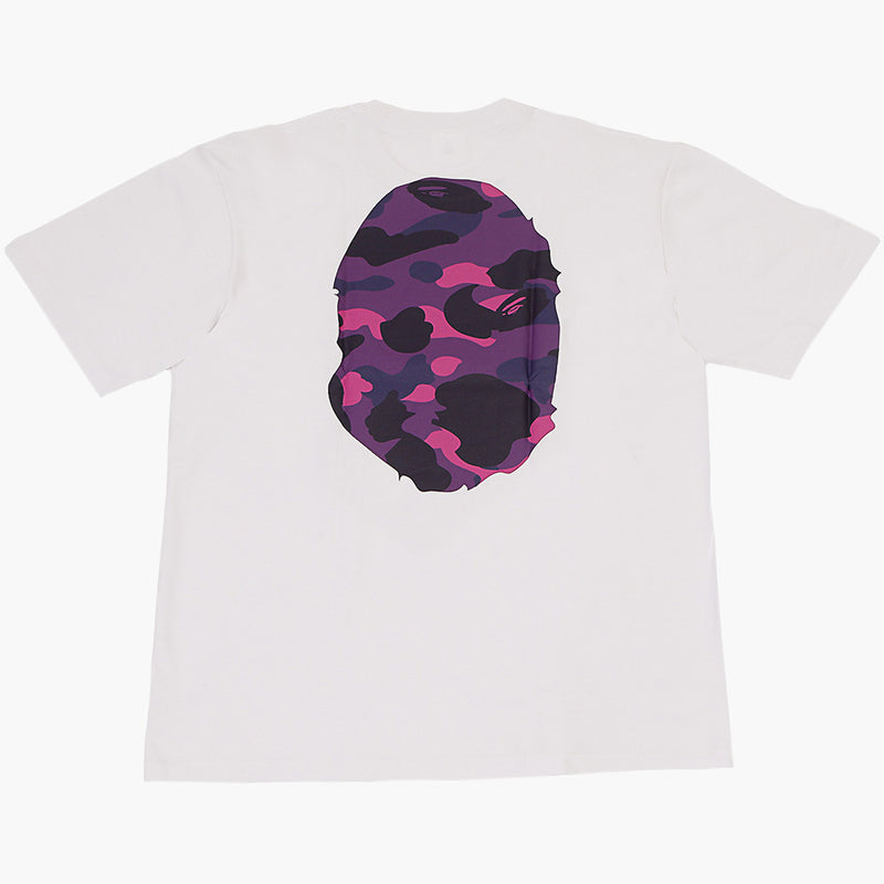 BAPE Color Camo Big Ape Head T-Shirt White Purple Camo Rückseite