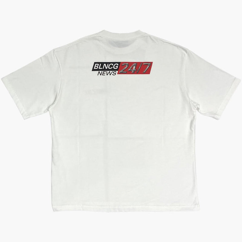 Balenciaga News Logo T-Shirt White