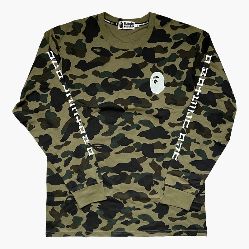 Bape 1st Camo L/S Tee Green Camo
