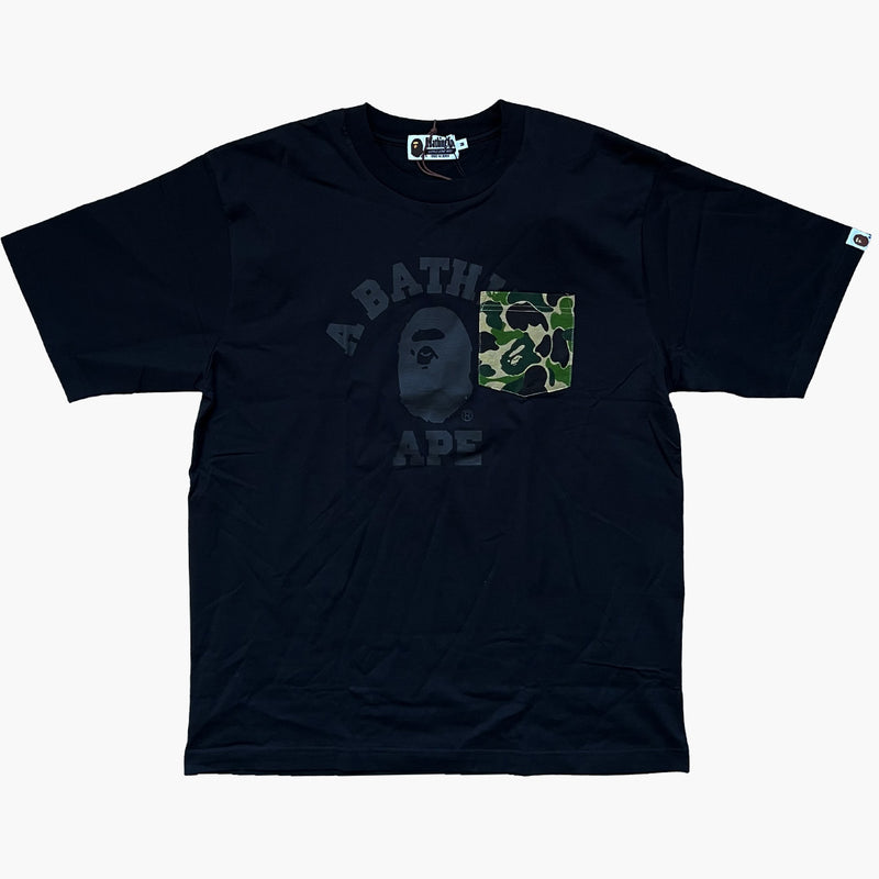 Bape ABC Camo College Relaxed Fit Pocket Tee Black