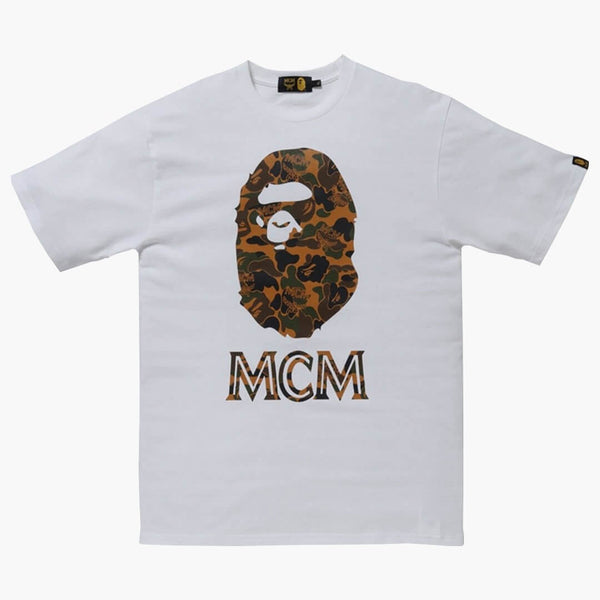 Bape x MCM Camo Ape Head Tee