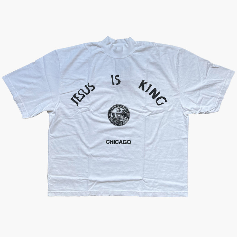 Kanye West Jesus Is King Chicago Seal Tee White