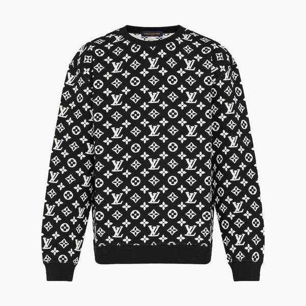 Louis Vuitton Grey Studio Jacquard Crewneck Sweater - The Lux Portal