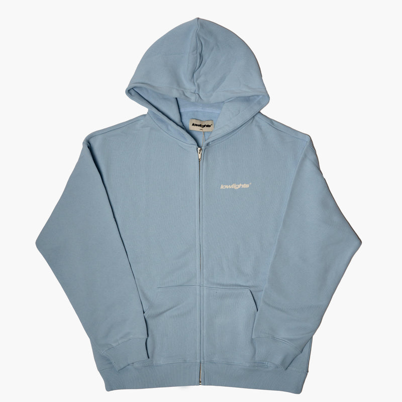 Low Lights Studios Light Zip Blue Hoodie