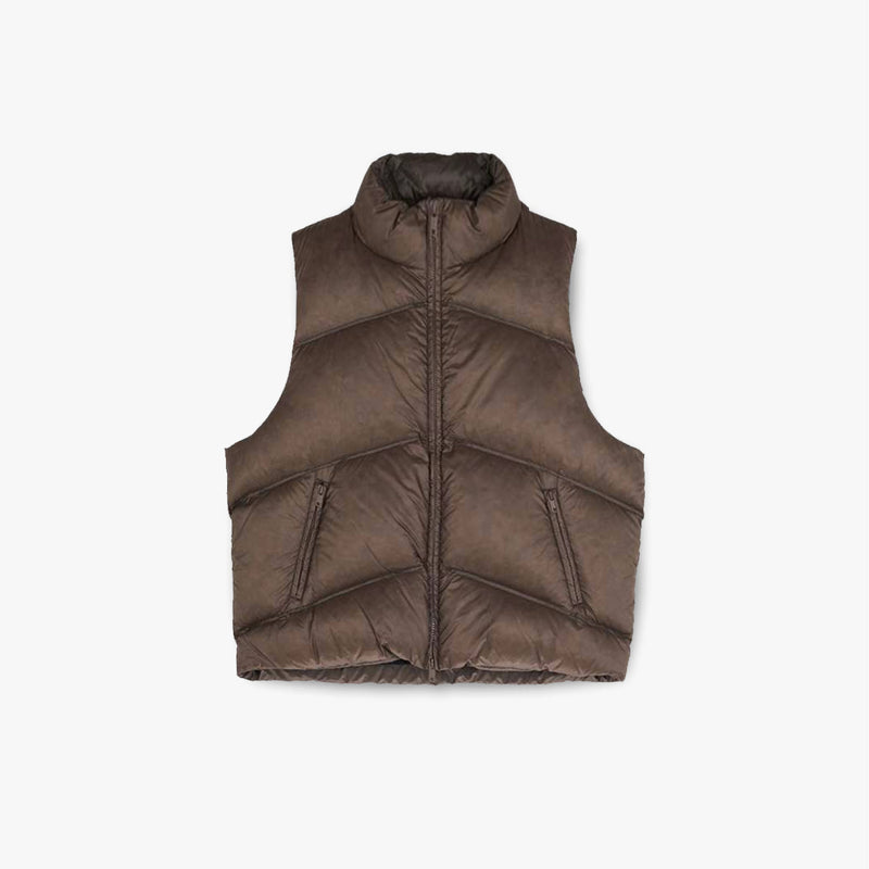 Represent Washed Puffer Gilet Brown