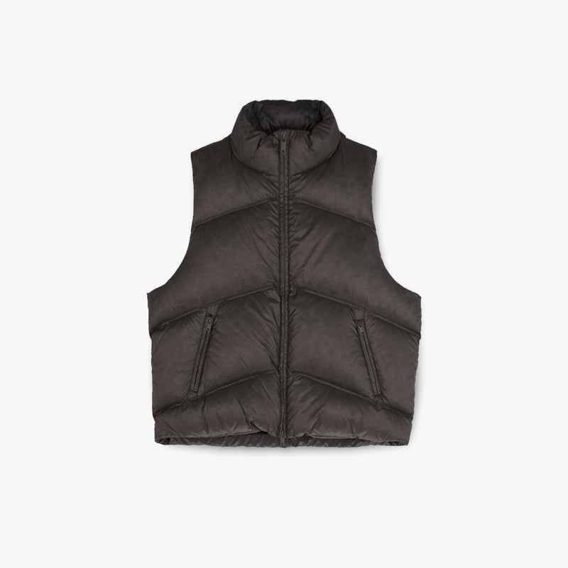 Represent Washed Puffer Gilet Black