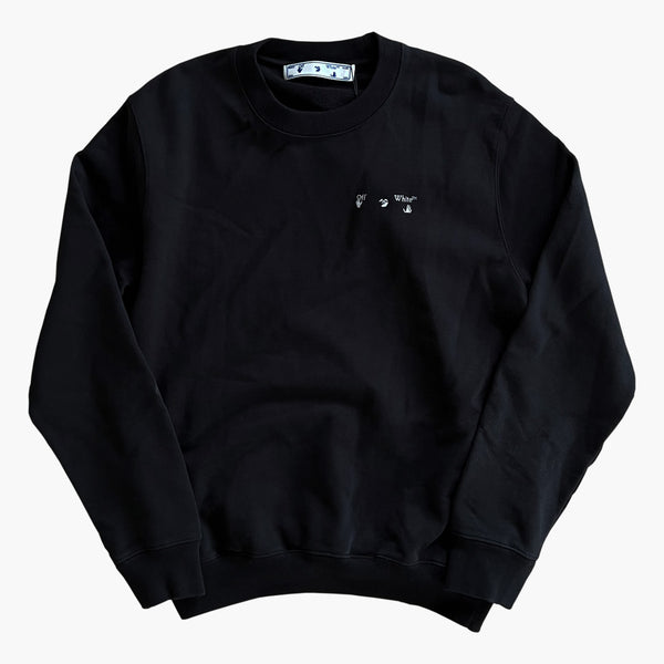 Off White Hands Off Logo Crewneck Black