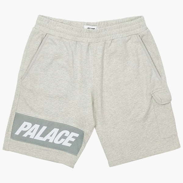 Palace Giant Woven Label Shorts Grey Marl