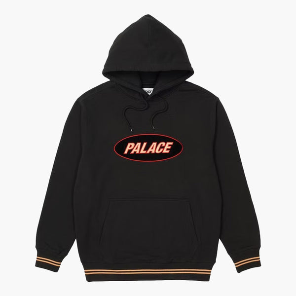 Palace Oval Hoodie Black