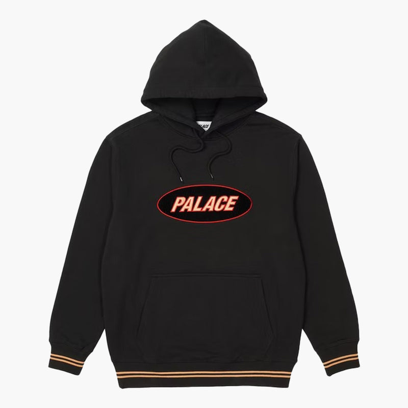 Palace Oval Hoodie Black