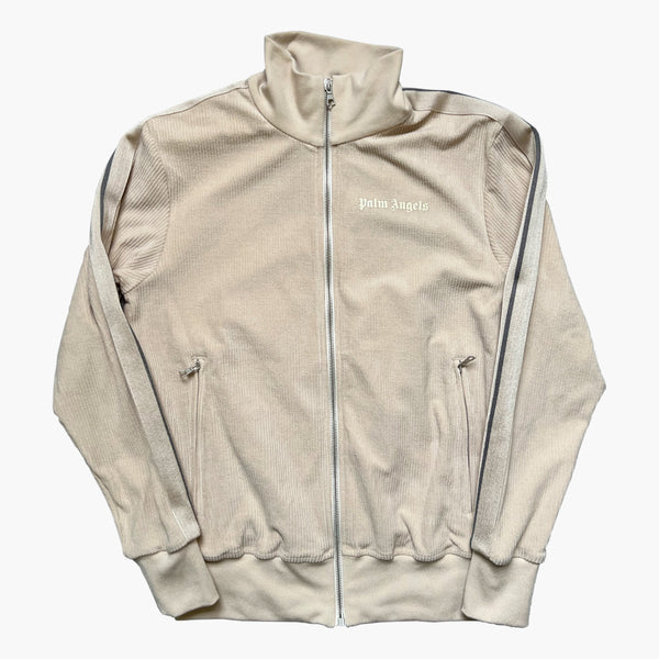 Palm Angels Cord Fleece Track Jacket Beige