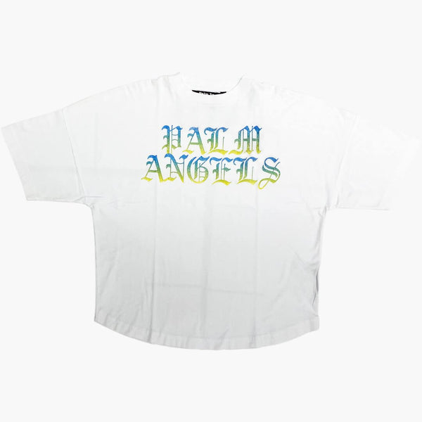 Palm Angels Hue gotisk logotyp över T-shirt