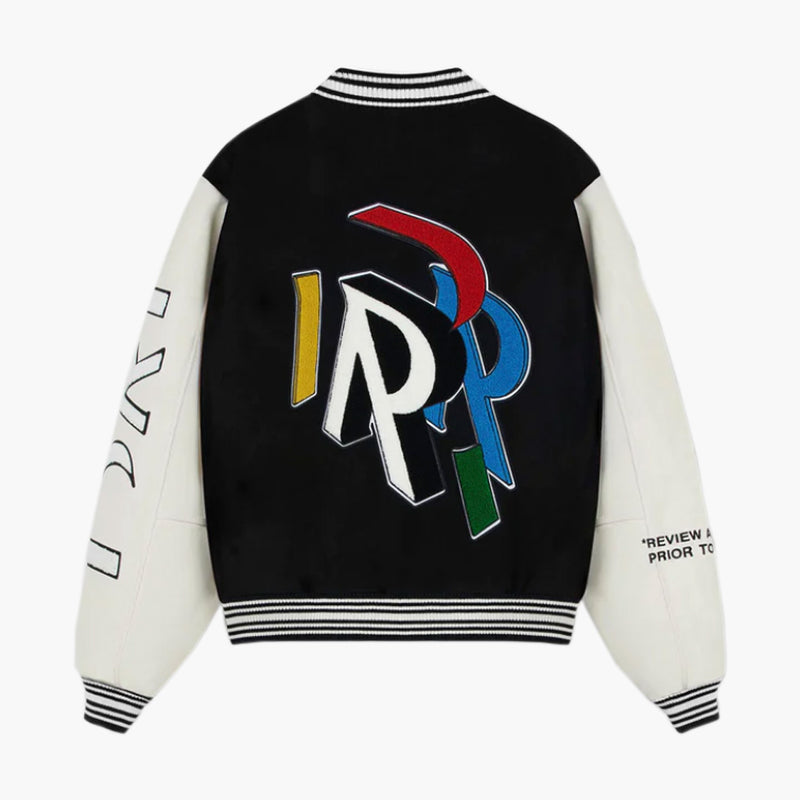 Represent Initial Varsity Jacket Jet Black Rückseite
