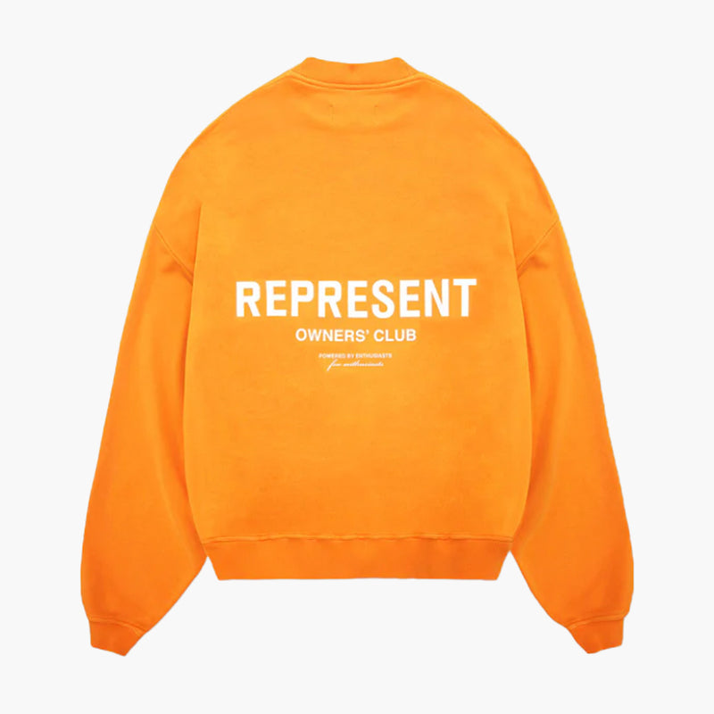Represent Owners Club Sweater Neon Orange Rückseite