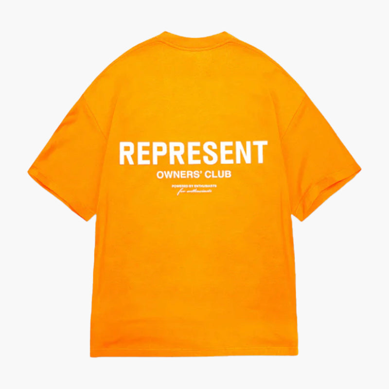 Represent Owners Club Tee Neon Orange Rückseite