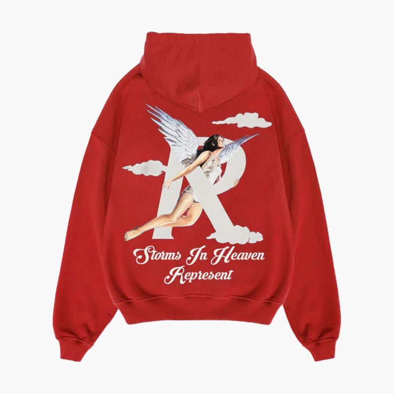 Represent Storms In Heaven Hoodie Burnt Red Rückseite