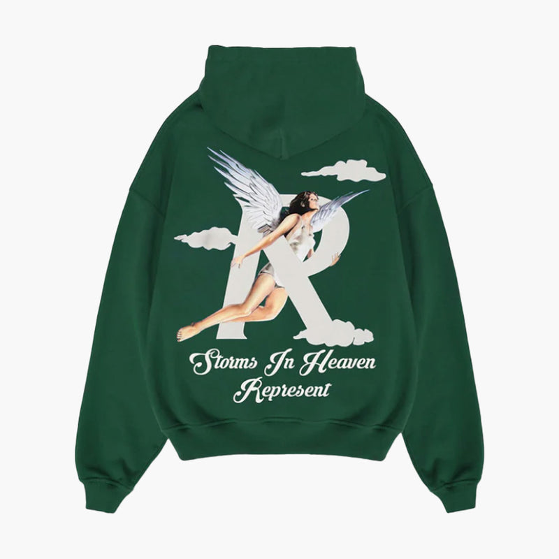 Represent Storms In Heaven Hoodie Racing Green Rückseite