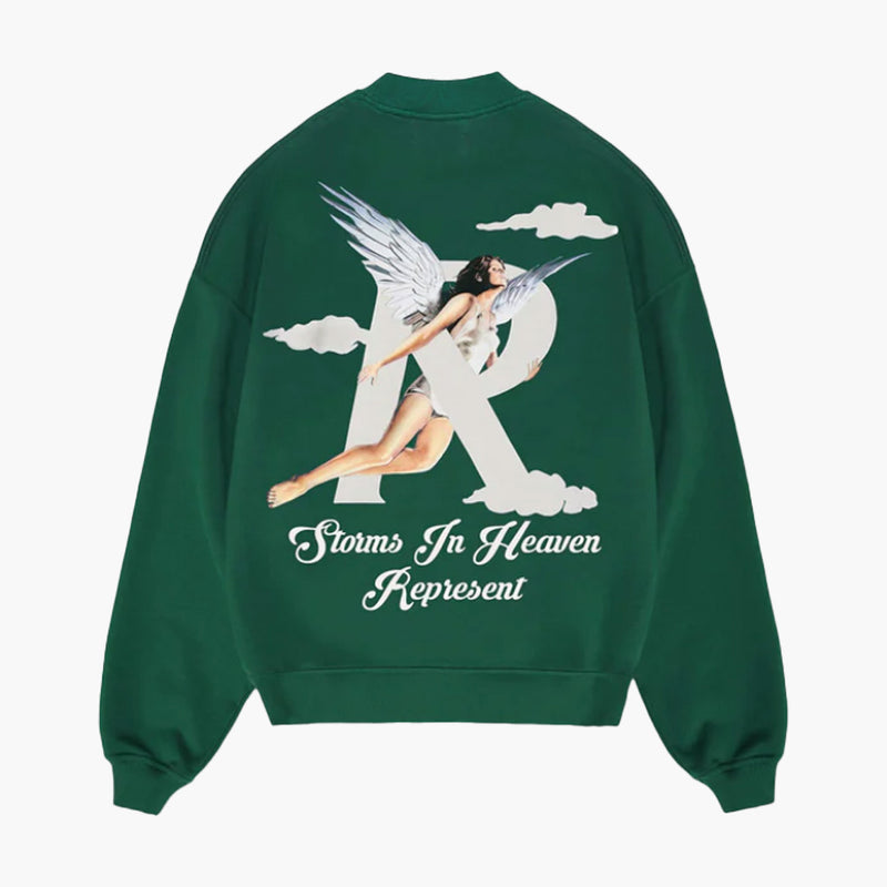 Represent Storms In Heaven Sweater Racing Green Rückseite