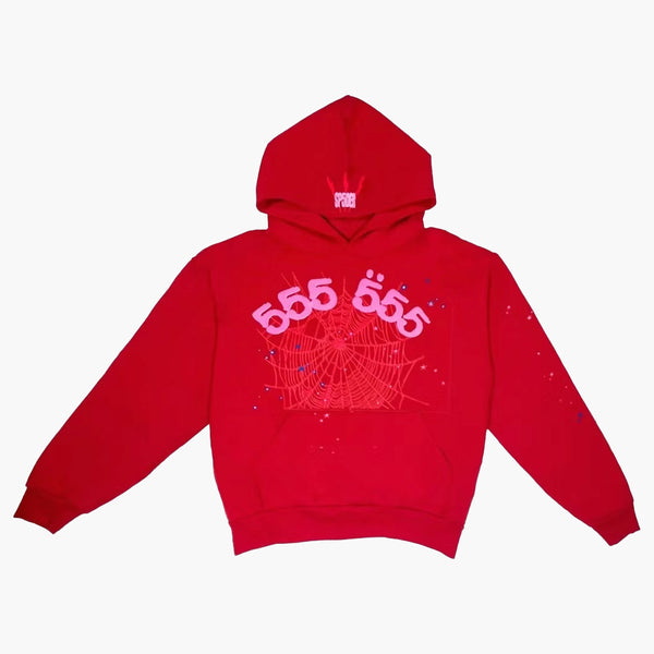 Sp5der Worldwide Red Angel 555 Hoodie