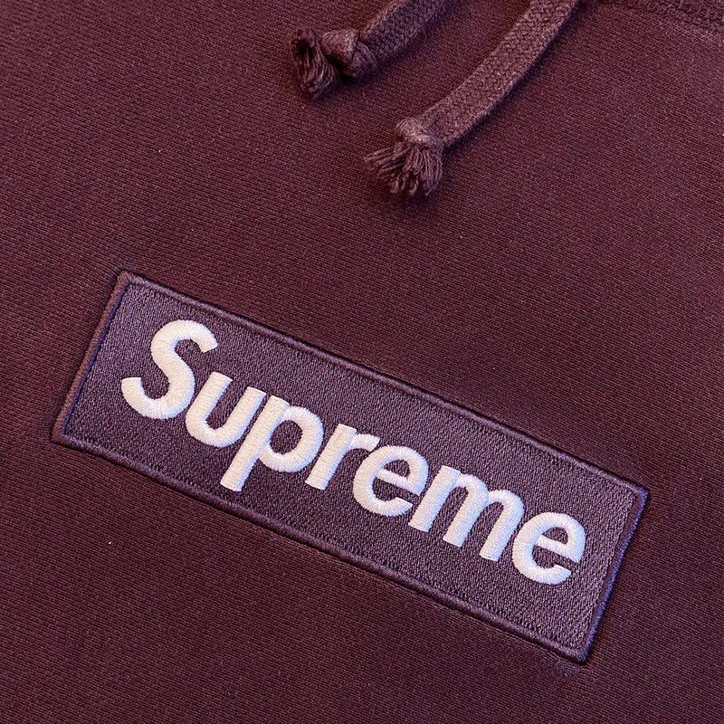 Supreme Box Logo Hoodie Burgundy