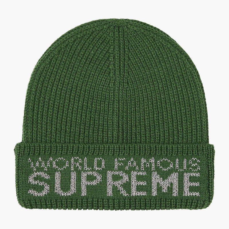 Supreme World Famous Beanie Green