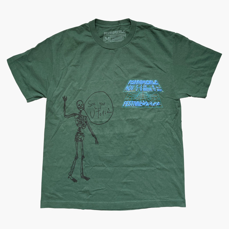 Travis Scott Open Your Eyes Tee Olive