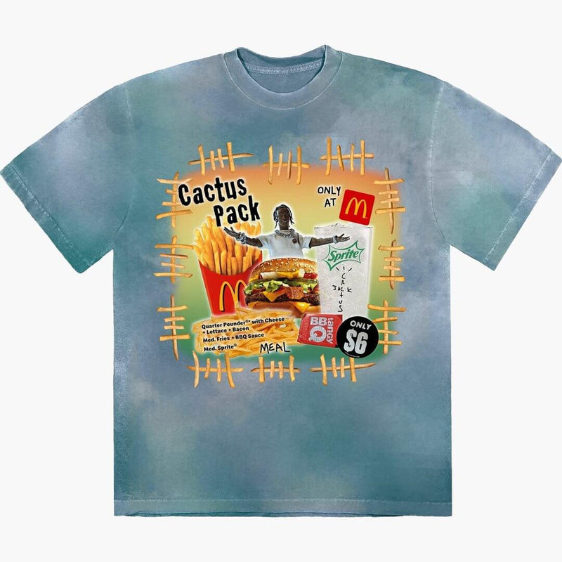 Travis Scott x McDonalds Cactus Pack Vintage Bootleg Tee Blue